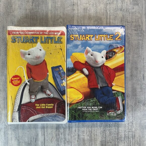 Stuart Little 1 & 2 (VHS, 2000, 2002, Clamshell) New Sealed With Watermark - Picture 1 of 11